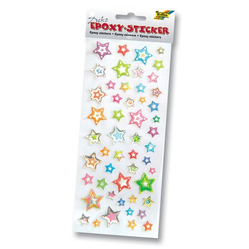 Folia 3D Deko Epoxy Sticker, Motiv Weihnachtsstern Weihnachten Set 1