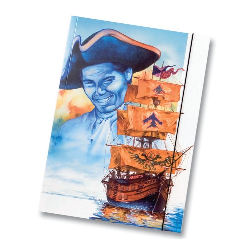 Folia Sammelmappe aus 500g/m&Acirc;&sup2; GD2, DIN A3, mit Gummiband, Motiv Pirat & Schiff