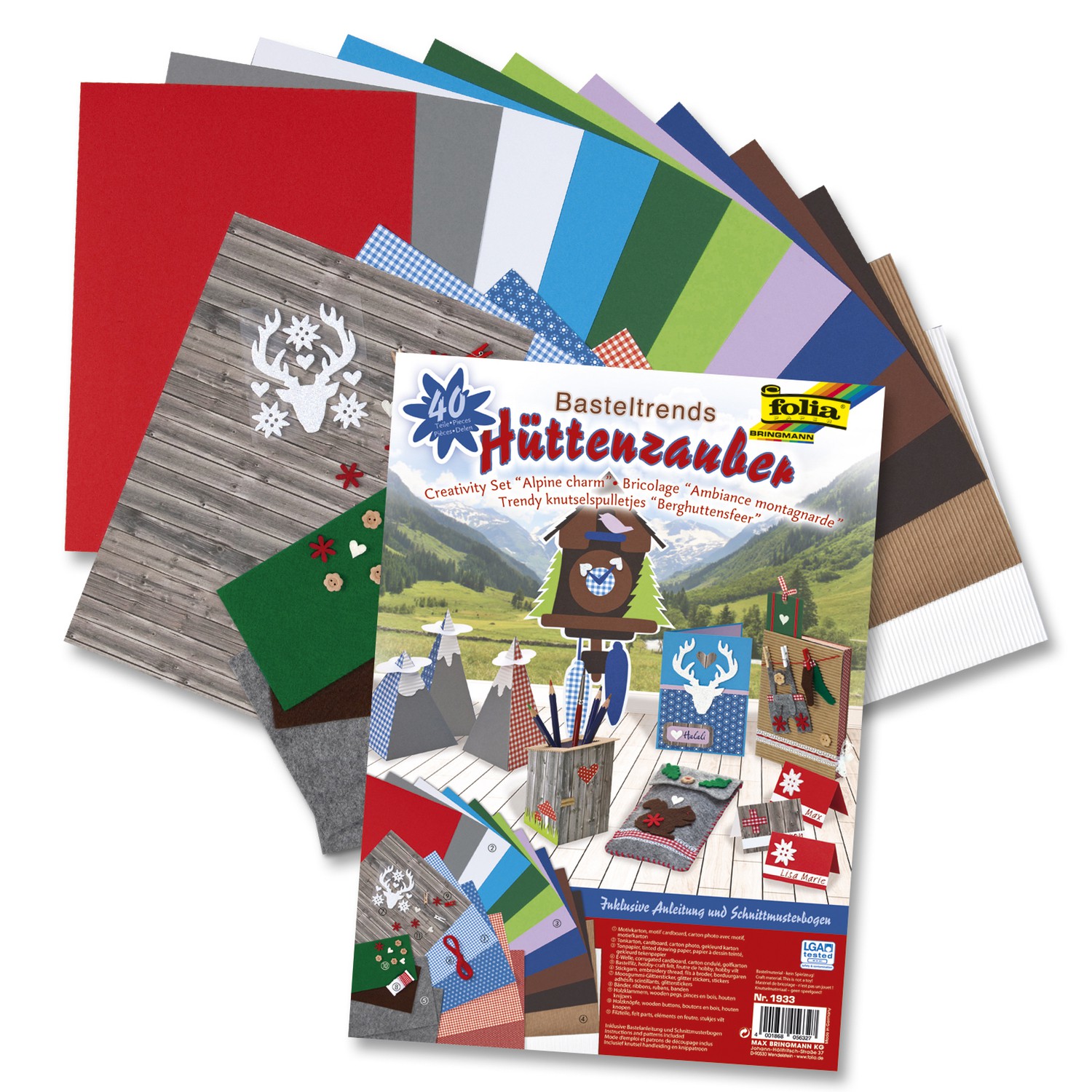 Folia Basteltrends / Bastelset / Kreativset / Papier Set / verschiedene